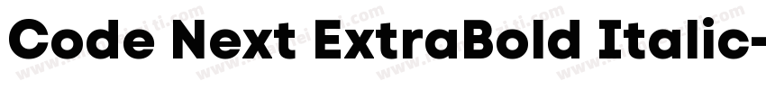Code Next ExtraBold Italic字体转换